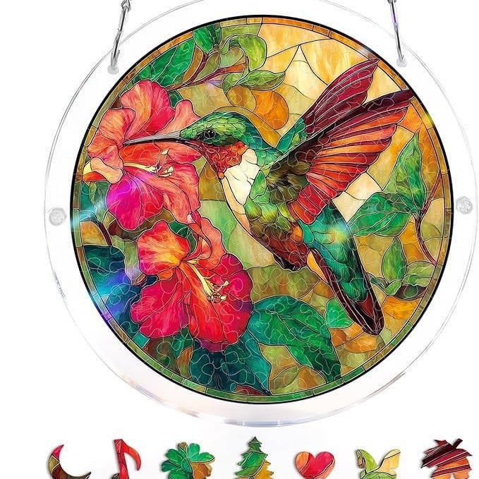 🔥LAST DAY SPECIAL PRICE: ONLY ￡10.99!! ☀️🛍️Acrylic Jigsaw Puzzle Suncatcher 80 Pieces
