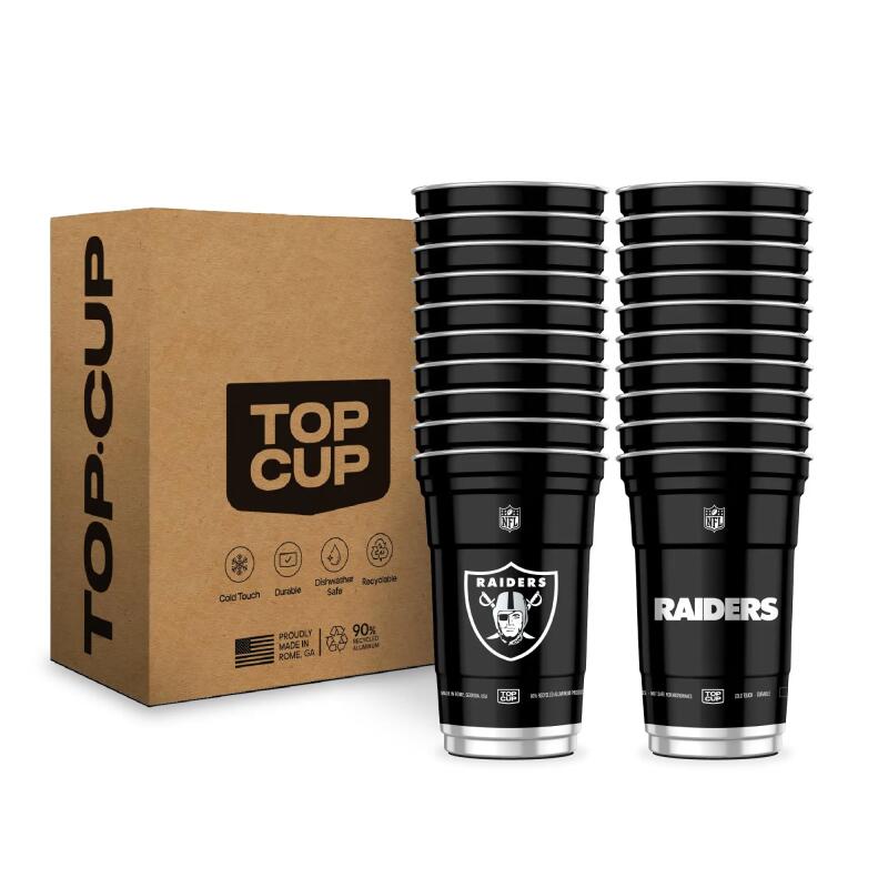 Top Cup NFL 20 oz Reusable Aluminum Cups 20 Count