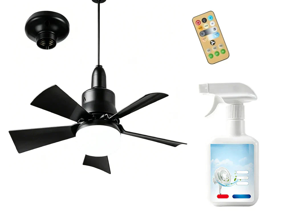 🏆LAST DAY SALE 49% OFF🔥SmartBreez™ 40W LED Ceiling Fan Light – 20.5" Ultra-Quiet with Remote 🎯 | E27 + FREE B22 Adapter 🔌 | For Bedroom 😴, Kitchen 👩‍🍳 & Garage 🛠️ – UK Ready! 🇬🇧