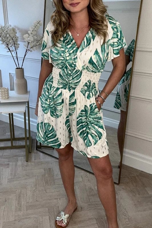 🌸Spring Big Sale 50% off🔥Casual Floral Polka Dot Pocket Rompers
