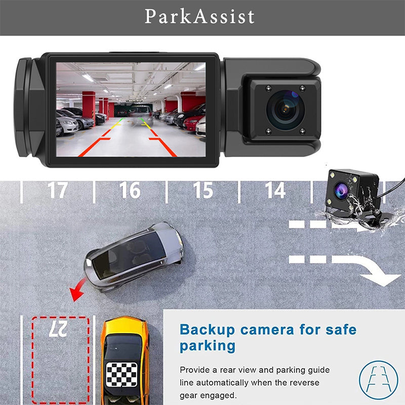 🏆LAST DAY SALE: ONLY ￡19.99!!✨⚡ 50K+ SOLD! 🎁HD 1080p Car Recorder with Reverse Camera