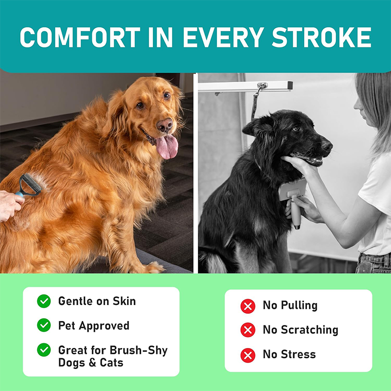 ⏰LAST DAY SALE: Only £6.99🔥Dual-Sided Pet Grooming Comb for Dogs & Cats