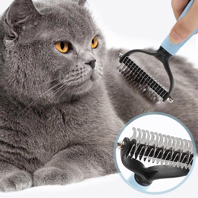 ⏰LAST DAY SALE: Only £6.99🔥Dual-Sided Pet Grooming Comb for Dogs & Cats