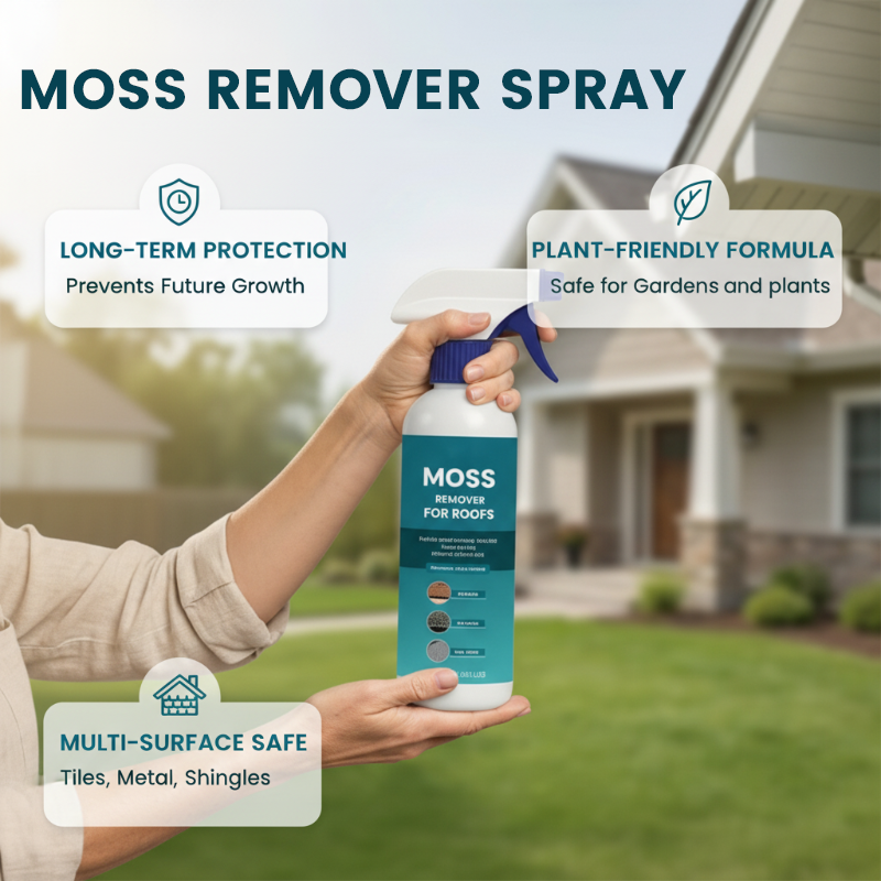🔥Last Day Promotion - ONLY £7.99!!⚡50K+ SOLD!🏠Multi-Surface Roof Moss & Algae Cleaner Spray