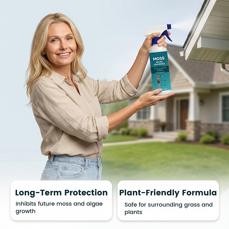 🔥Last Day Promotion - ONLY £7.99!!⚡50K+ SOLD!🏠Multi-Surface Roof Moss & Algae Cleaner Spray